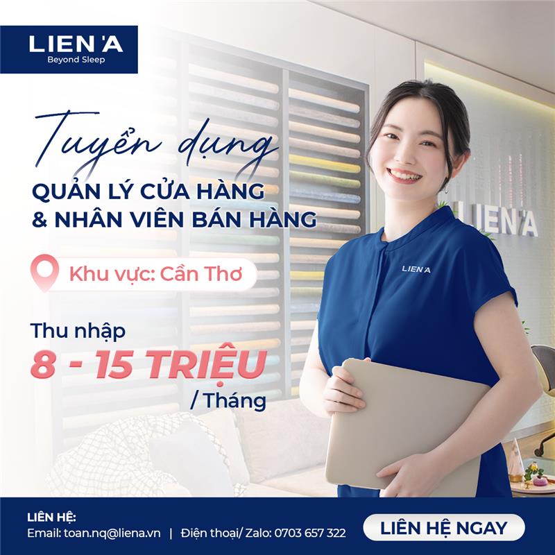 TUYỂN DỤNG NHÂN VIÊN TƯ VẤN BÁN HÀNG TẠI SHOWROOM CẦN THƠ THÁNG 06/2026
